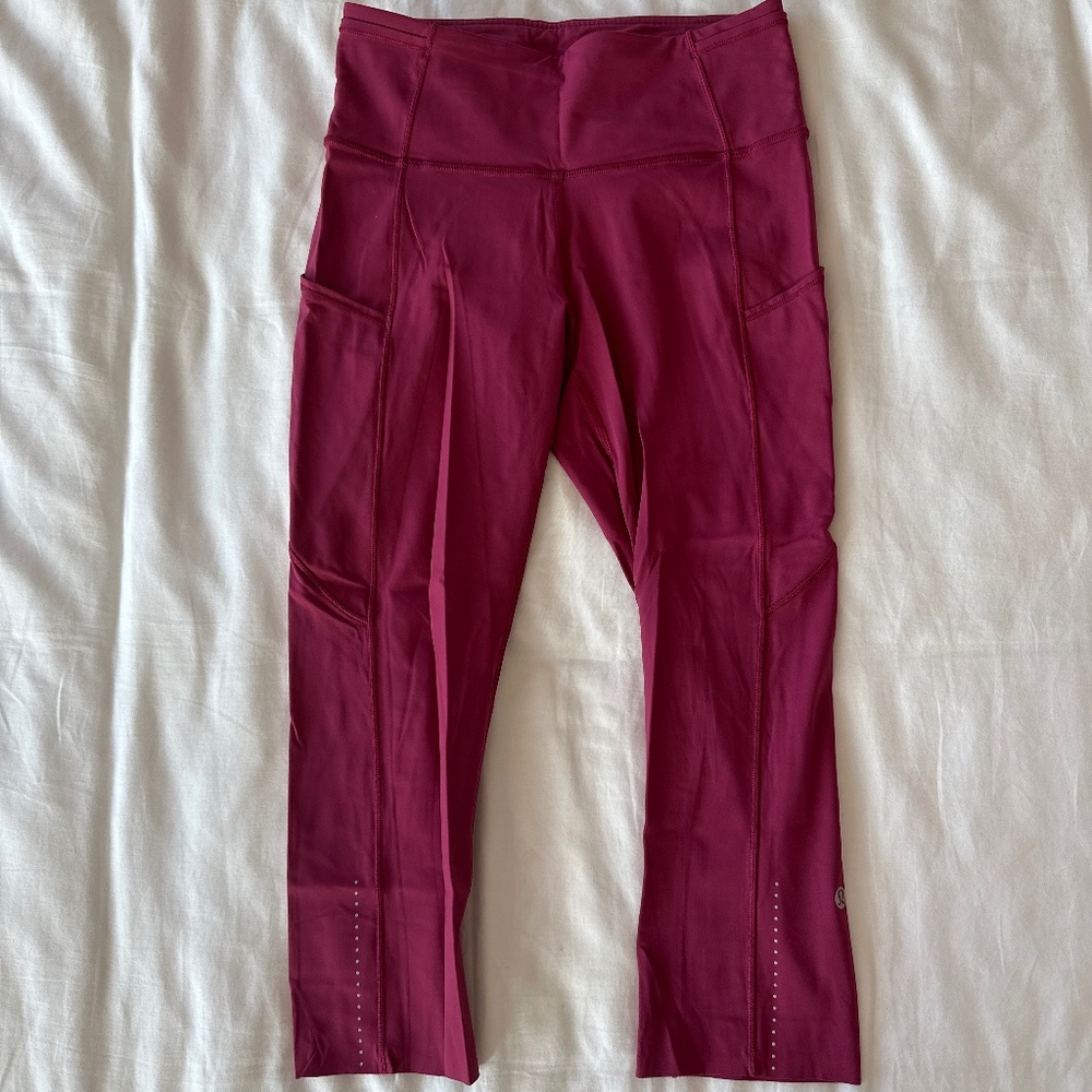Lululemon fast and free leggings with pockets